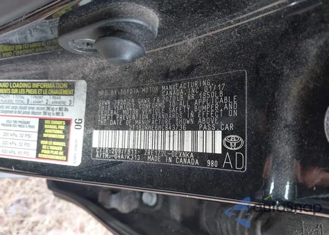 2017 Toyota Corolla Le from USA, damaged, VIN 2T1BURHE6HC843736